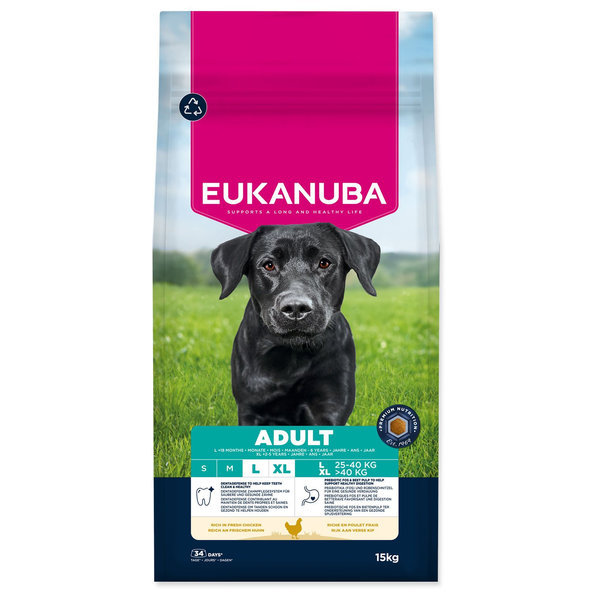 Eukanuba krmivo pro psy Adult Large kuřecí 15 kg