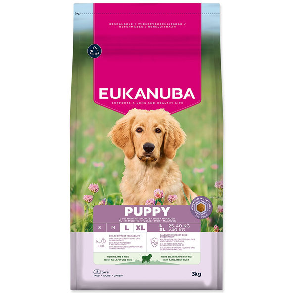 Eukanuba krmivo pro psy Puppy Large jehněčí 3 kg