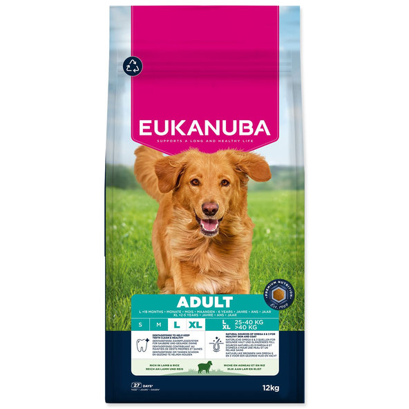 Eukanuba krmivo pro psy Adult Large jehněčí a rýže 12 kg