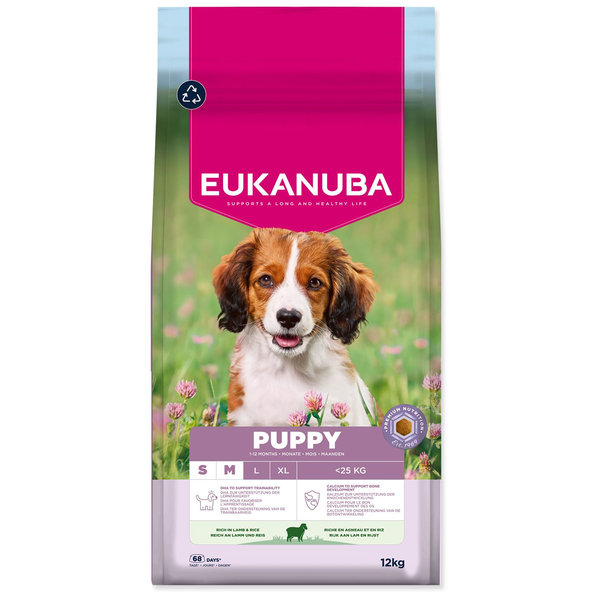 Eukanuba krmivo pro psy Puppy Small a Medium jehněčí 12 kg