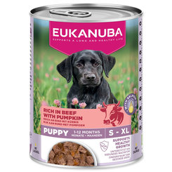 Eukanuba konzerva pro psy Puppy hovězí s dýní 400 g