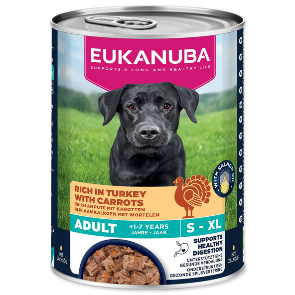 Eukanuba konzerva pro psy Adult krůtí s mrkví 400 g