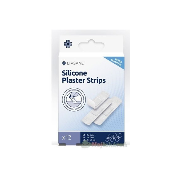 LIVSANE ULTRA SENSITIVE silikonové náplasti 3 velikosti 12 ks