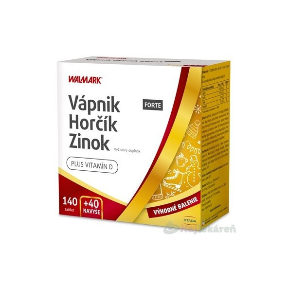 Walmark Vápník Hořčík Zinek Forte 180 tablet