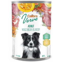 Calibra Dog Verve Adult kanec a hovězí konzerva 6×400 g