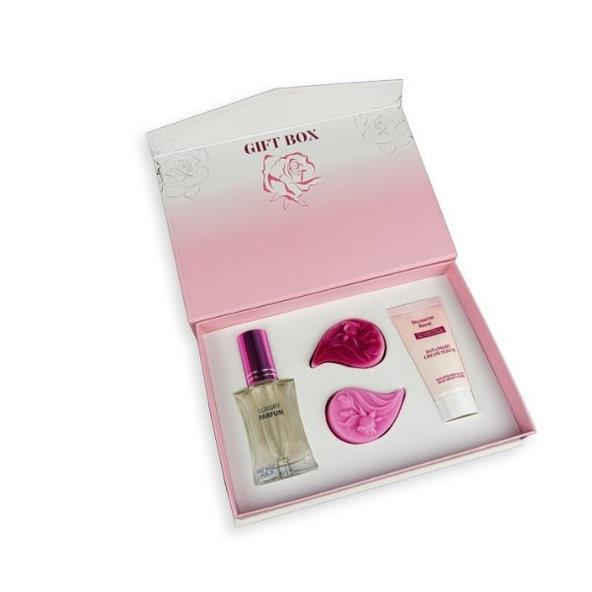 Biofresh Diamond Rose dárková sada parfém mýdla sérum Den & Noc