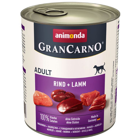 Animonda GranCarno® Adult konzerva pro psy hovězí a jehněčí 6x800 g