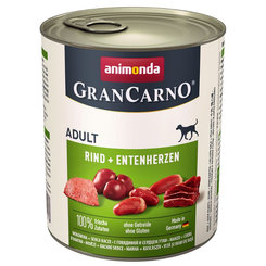 Animonda GranCarno® Adult hovězí a kachní srdíčka 6x800 g