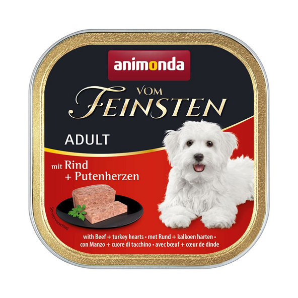 Animonda Vom Feinsten Adult hovězí a krůtí srdíčka 11x150 g