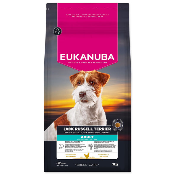EUKANUBA Breed Care Adult Jack Russell Terrier krmivo pro psy kuře 3 kg