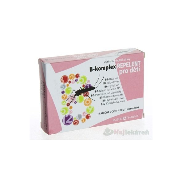 RosenPharma B-komplex REPELENT pro děti 25 tablet