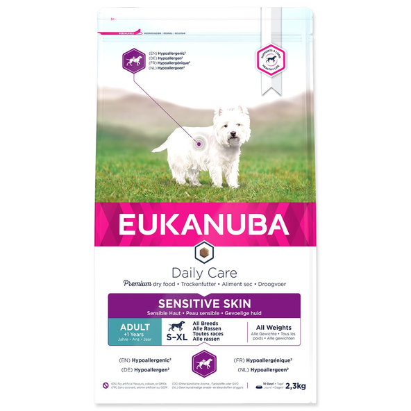 Eukanuba krmivo pro psy Daily Care Sensitive Skin 2,3 kg