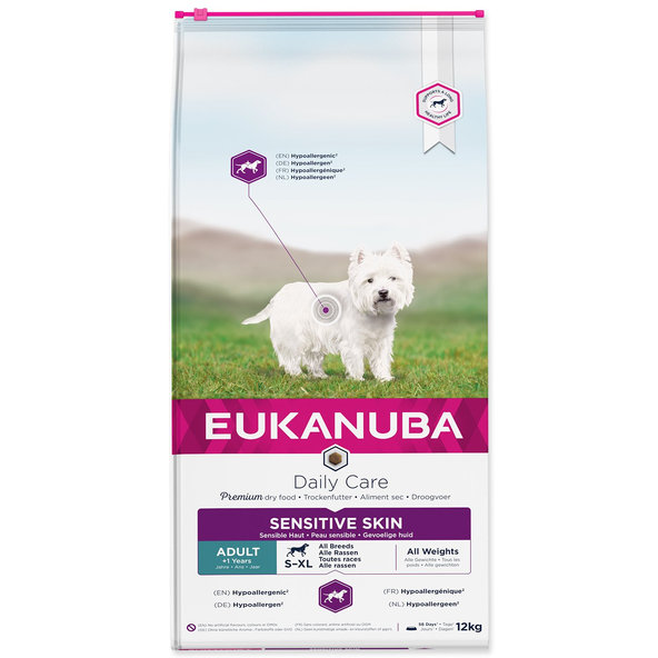 Eukanuba krmivo pro psy Daily Care Sensitive Skin 12 kg