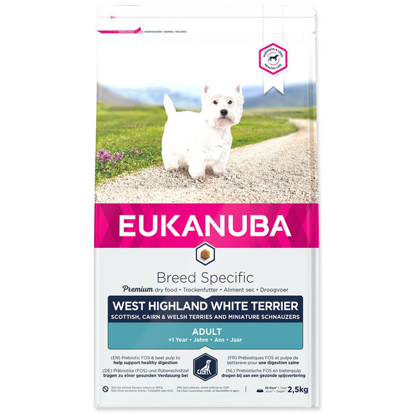 Eukanuba krmivo pro psy West Highland White Terrier 2,5 kg