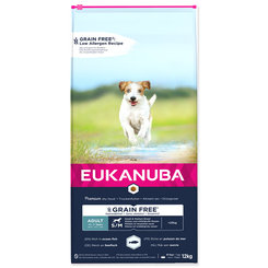 Eukanuba Grain Free krmivo pro psy Small a Medium mořská ryba 12 kg