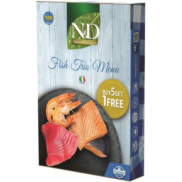 Farmina N&D Natural Fish Trio Menu konzervy pro kočky 6x70 g