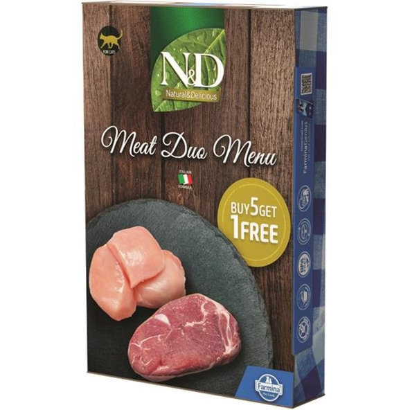 Farmina N&D Natural Meat Duo Menu konzervy pro kočky 6x70 g