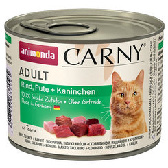 Animonda Carny® Adult hovězí krůta králík 6x200 g