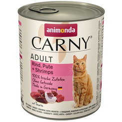 Animonda Carny® Adult konzerva pro kočky hovězí krůta krevety 6x800 g