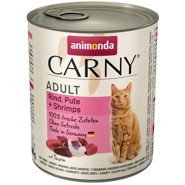 Animonda Carny® Adult konzerva pro kočky hovězí krůta krevety 6x800 g