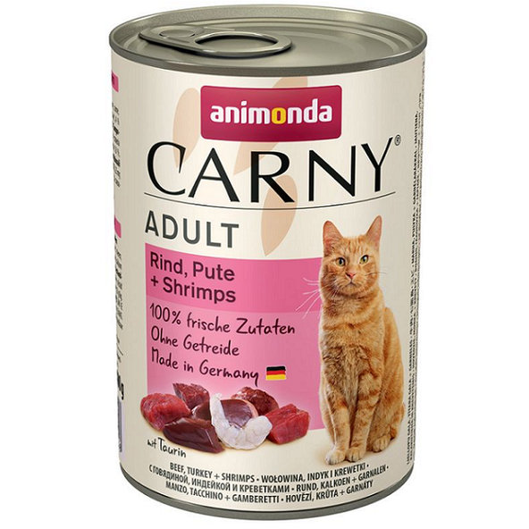 Animonda Carny® Adult konzerva pro kočky hovězí krůta krevety 6x400 g
