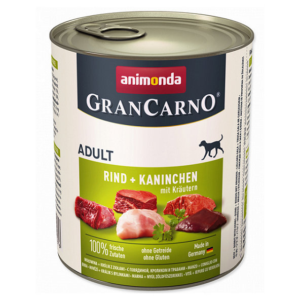 Animonda GranCarno® Adult hovězí králík bylinky 6x800 g