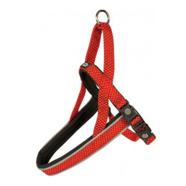 Duvo+ Postroj Explor East nylonový M červený 40–50 cm 15 mm