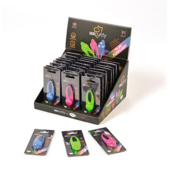 Duvo+ LED svítící přívěsek na obojek silikonový mix barev 8 × 3 cm