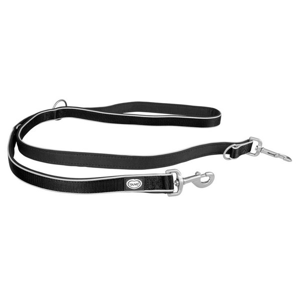 Duvo+ Vodítko Explor West duo nylon černé 200 cm 25 mm