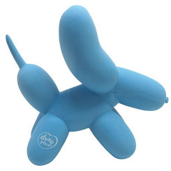 Duvo+ Hračka balón latexový teriér pískací modrý 14 × 6 × 14,5 cm