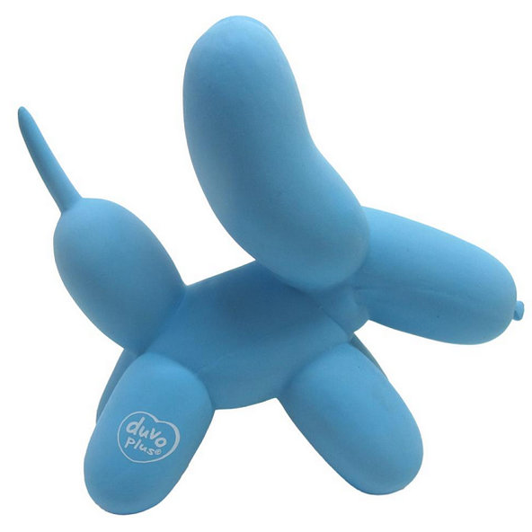 Duvo+ Hračka balón latexový teriér pískací modrý 14 × 6 × 14,5 cm