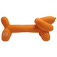 Duvo+ Hračka balón latexový jezevčík pískací oranžový 18 × 5,5 × 8 cm