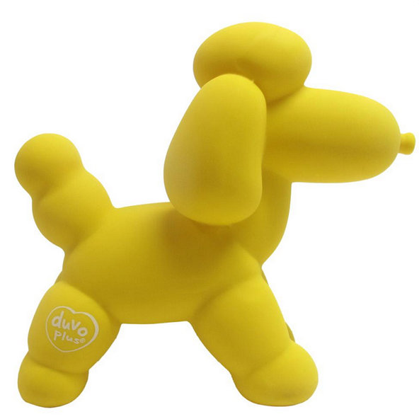 Duvo+ Hračka balón pudl latexový pískací žlutý 14 × 6 × 12,5 cm