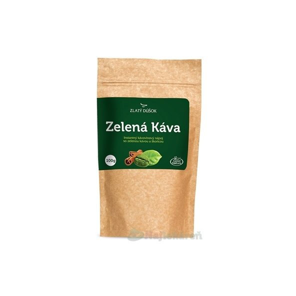 Zlatý Dúšok zelená káva škorica instantný nápoj 100 g