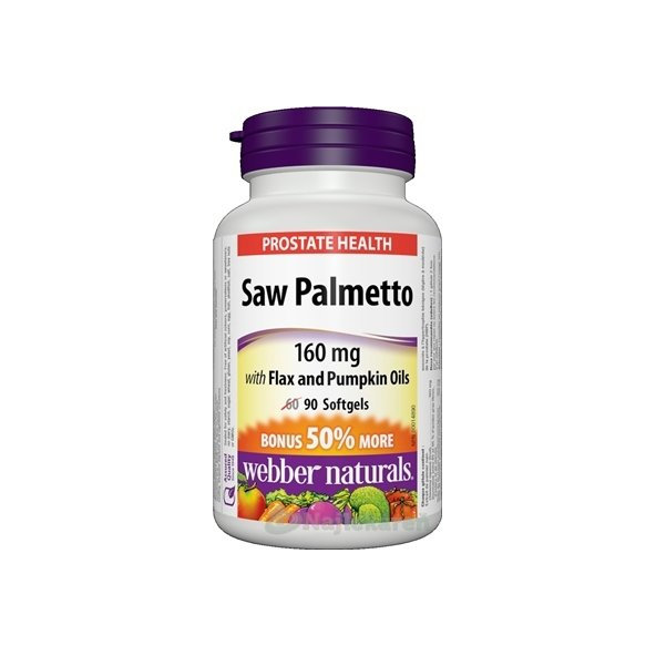 Webber Naturals Saw Palmetto Prostata 160 mg 90 kapslí