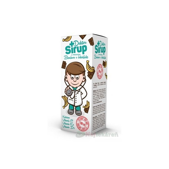 Doktor Sirup kalciový sirup banán v čokoládě 100 ml