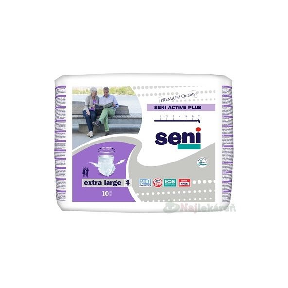 Seni Active Plus Extra Large 4 inkontinenční kalhotky 2000 ml 10 ks