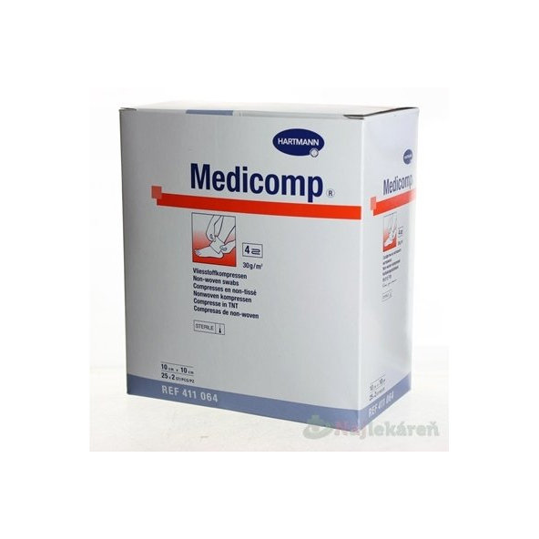 Medicomp kompres sterilní 10x10 cm 50 ks