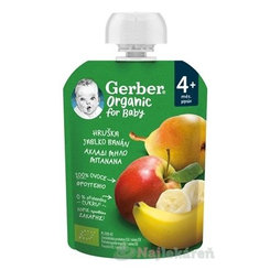 Gerber Organic kapsička hruška, jablko a banán 4 m+ 90 g