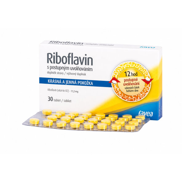favea Riboflavin s postupným uvolňováním 20 tablet