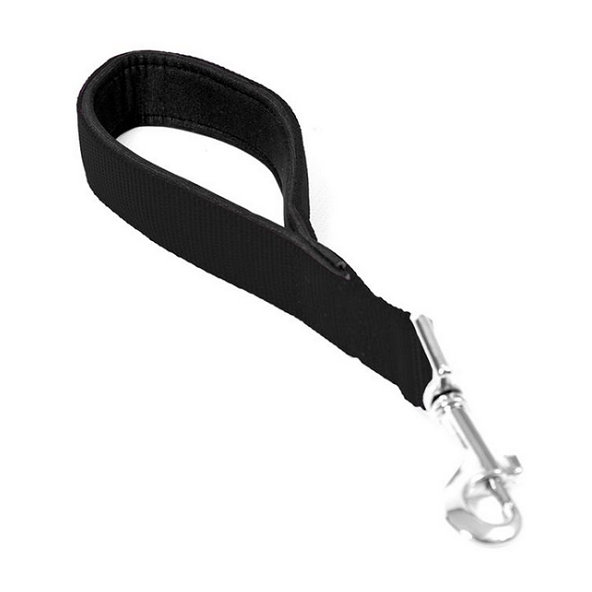 Duvo+ Vodítko nylonové krátké dvojité černé 30 cm 25 mm