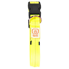 Duvo+ Obojek LED svíticí neonově žlutý 30–40 cm 2,5 cm
