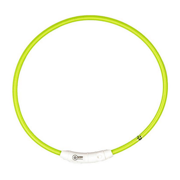 Duvo+ Obojek LED svíticí nylonový zelený 35 cm
