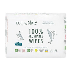 Eco by Naty vlhčené obrúsky splachovateľné bez vône 3×56 ks