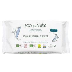 Eco by Naty vlhčené obrúsky bez vône splachovateľné 56 ks