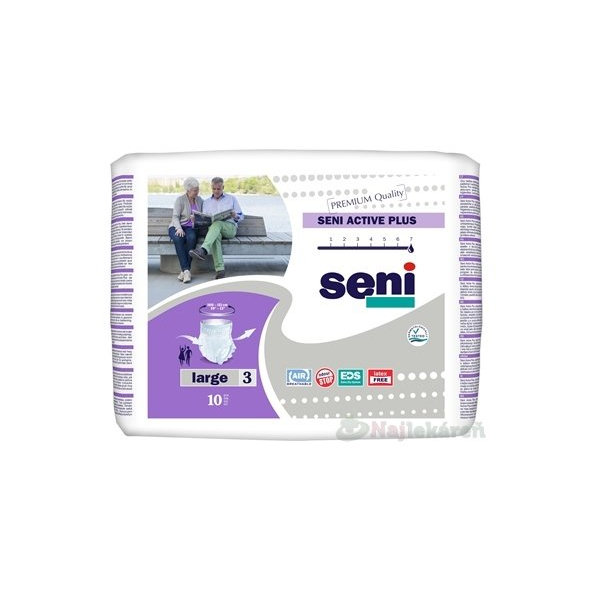 Seni Active Plus Large 3 inkontinenční kalhotky 2000 ml 10 ks