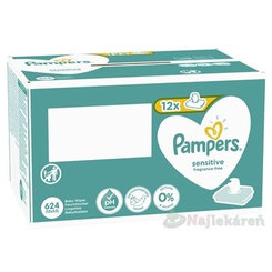 Pampers Sensitive Box vlhčené ubrousky 12×52 ks