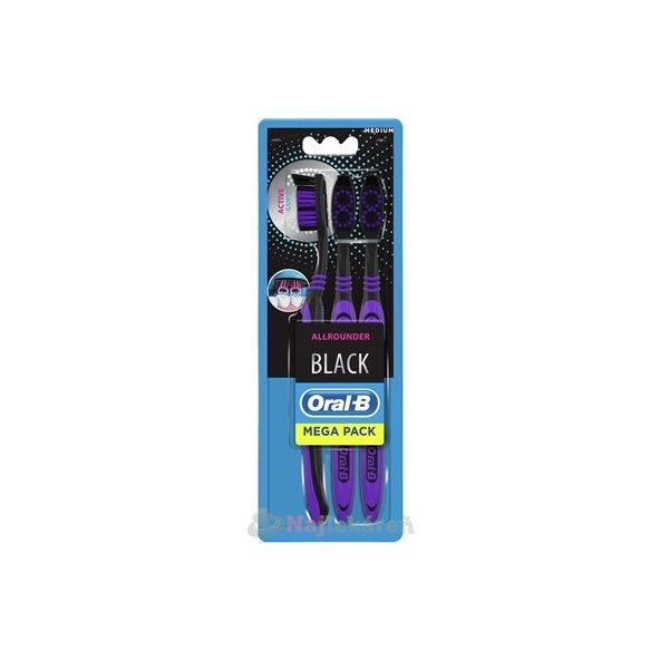 Oral-B Black Allrounder Medium 3 ks