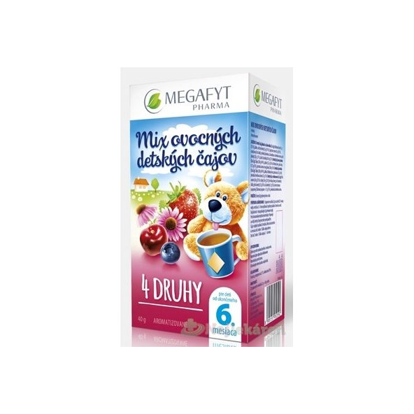 MEGAFYT Mix ovocných dětských čajů 4 druhy 20 sáčků
