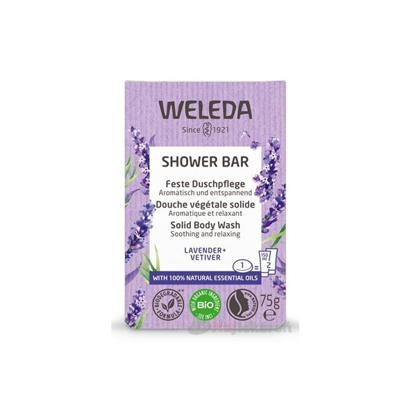 Weleda Shower Bar levandulové relaxační mýdlo 75 g
